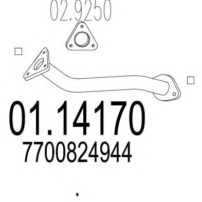 MTS 01.14170 Exhaust Pipe